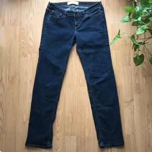 Hollister skinny/straight leg jeans, dark wash